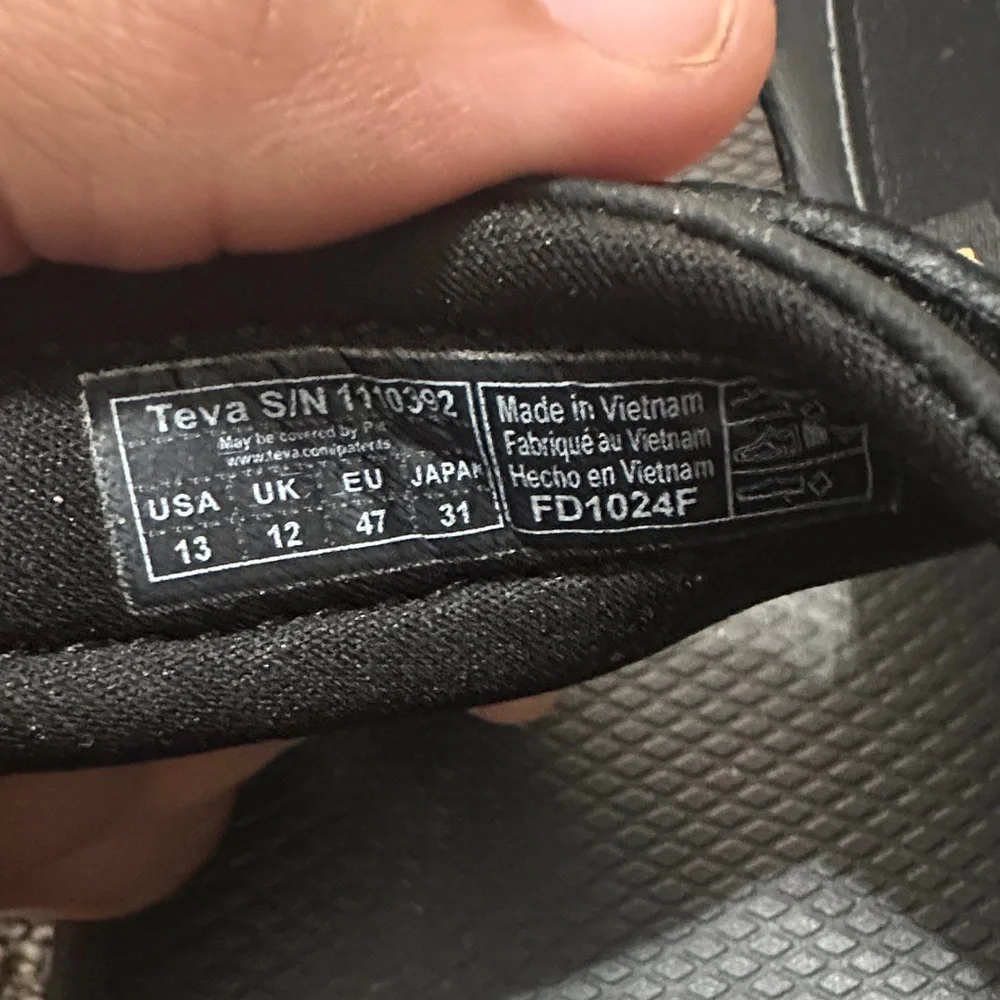 Teva Men's Meacham River Sandal in black Sz 13